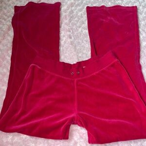 Energie Bright Hot Pink Velour Lounge Pants
